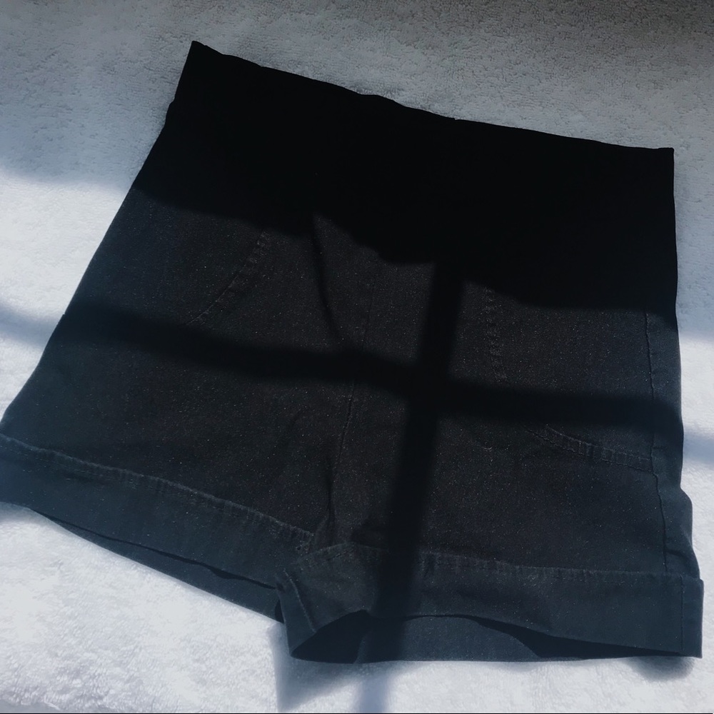 black high waisted short shorts